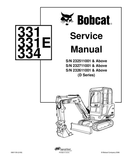 bobcat 331 mini excavator repair manual|bobcat 331 service manual pdf.